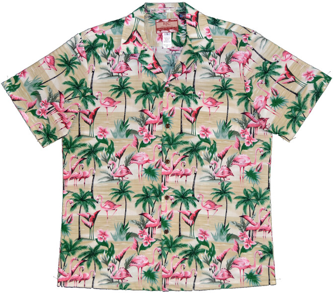 Pink Flamingo Orchid Men's Hawaiian Shirt