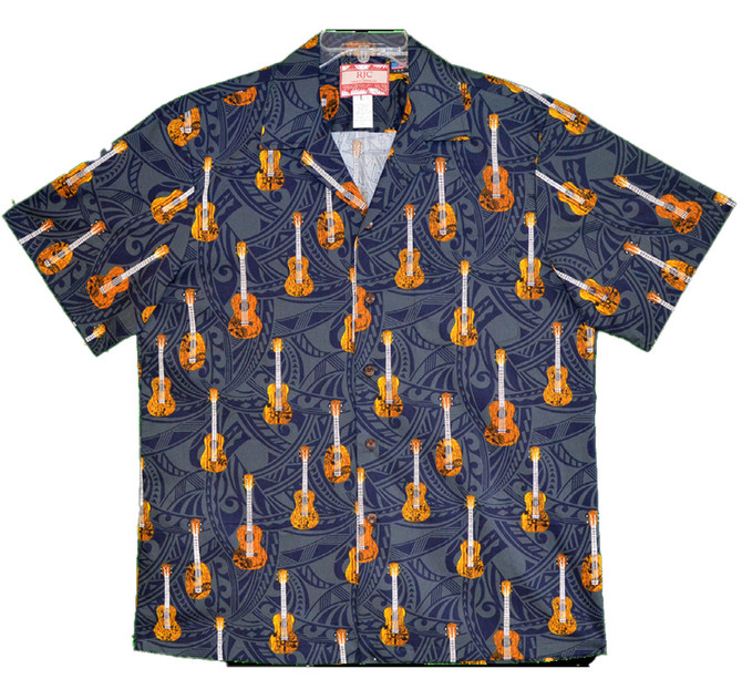 Tribal Tattoo Guitars Men's Hawaiian Shirt