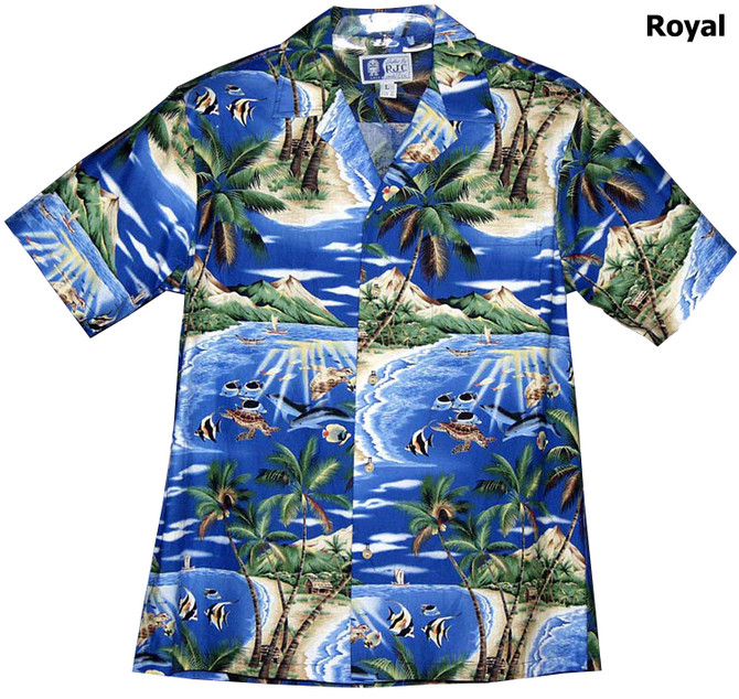 Tropical Fish Island Surf Men's Hawaiian Shirt