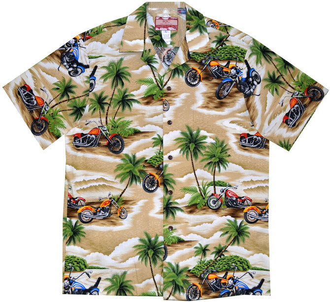 Motorcycle Island Men's Hawaiian Shirt