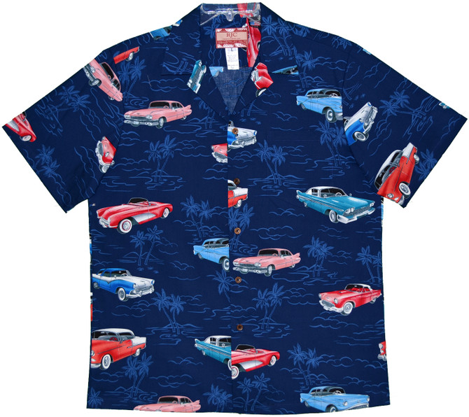 Cool Island Vintage Car Ride Men's Hawaiian Shirt