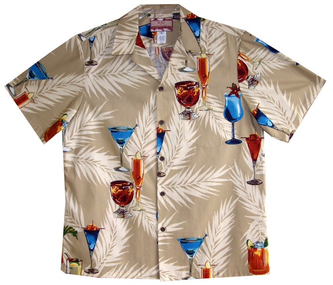 Tropical Polynesian Drinks Men's Hawaiian Shirt