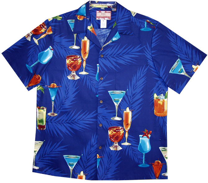 Tropical Polynesian Drinks Men's Hawaiian Shirt
