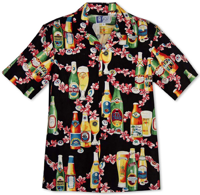 Big Wave Pale Ale Beer Men's Hawaiian Shirt