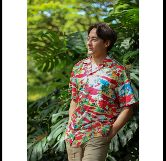 Santa's Island Vacation Men's Hawaiian Shirt