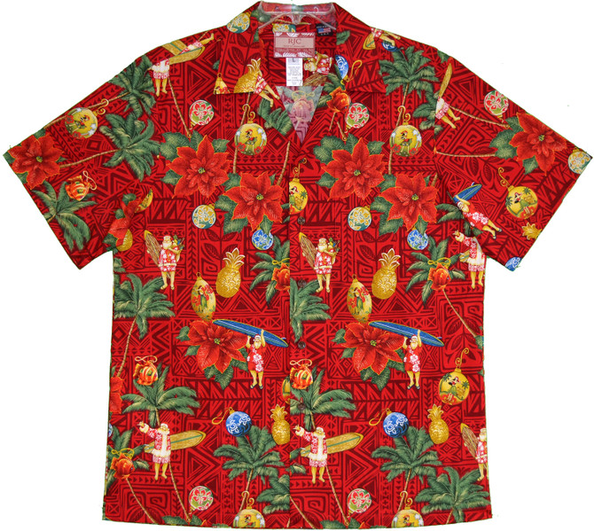 Christmas Tapa Santa Men's Hawaiian Shirt