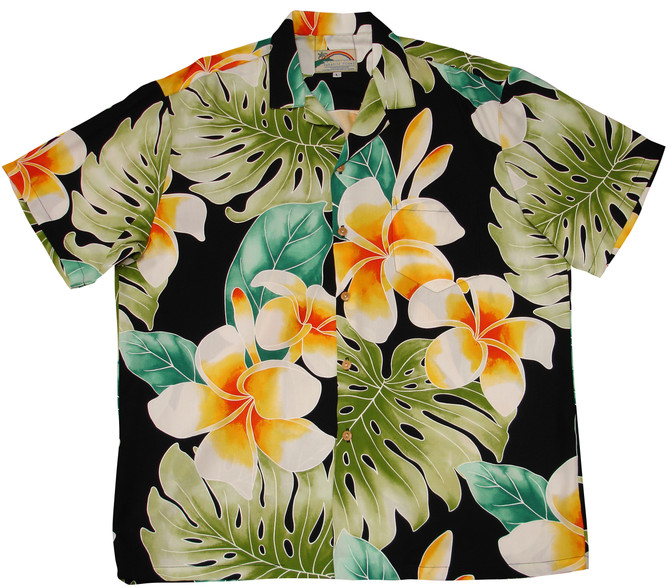 Paradise Found Men's Plumeria Beauty Hawaiian Shirt