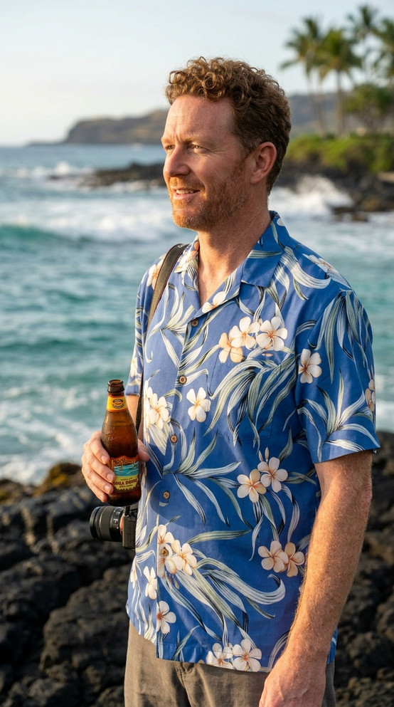 Paradise Found Men's Melia Plumeria Hawaiian Shirt