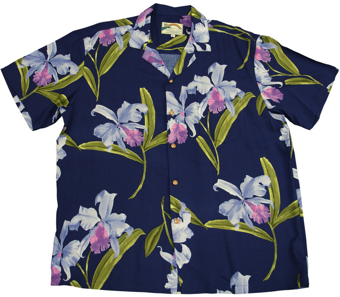 Paradise Found Men's Double Orchid Hawaiian Shirt