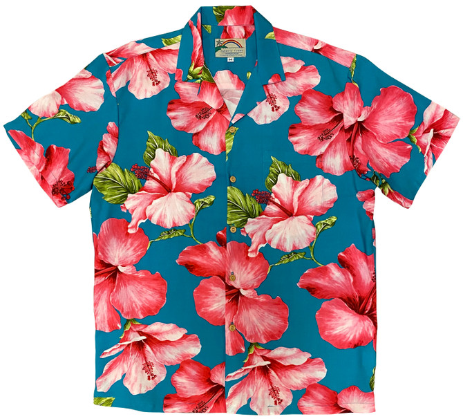 Paradise Found Men's Hibiscus Blossom Hawaiian Shirt