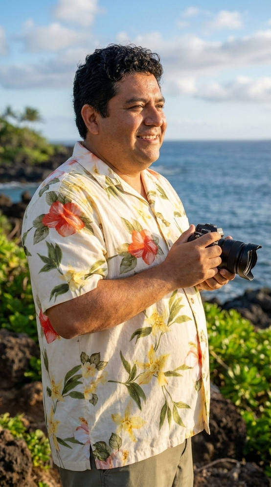 Paradise Found Men's Hibiscus Summer Hawaiian Shirt