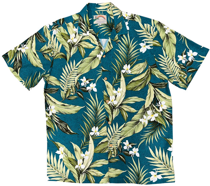 Paradise Found Men's White Ginger Hawaiian Shirt