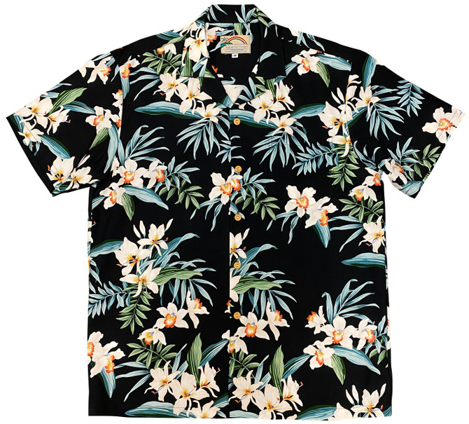 Paradise Found Men's Orchid Ginger Hawaiian Shirt