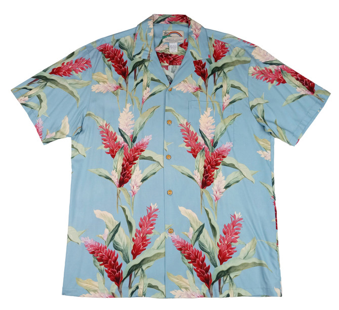 Paradise Found Men's Red Ginger Hawaiian Shirt