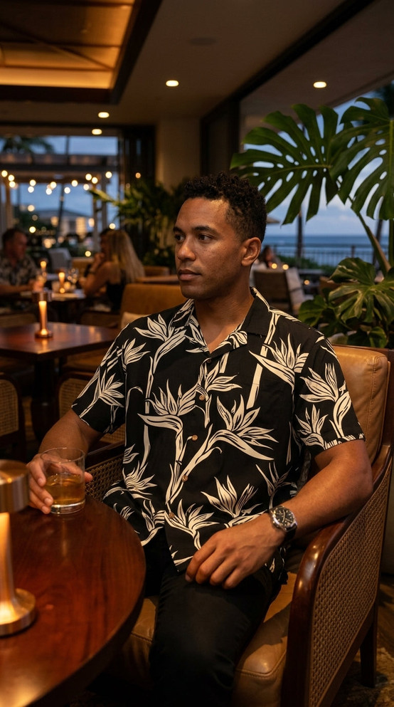 Paradise Found Men's Pareau Paradise Hawaiian Shirt
