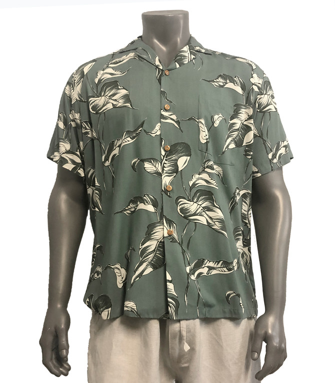 Paradise Found Men's Lau Lau Leaves Hawaiian Shirt