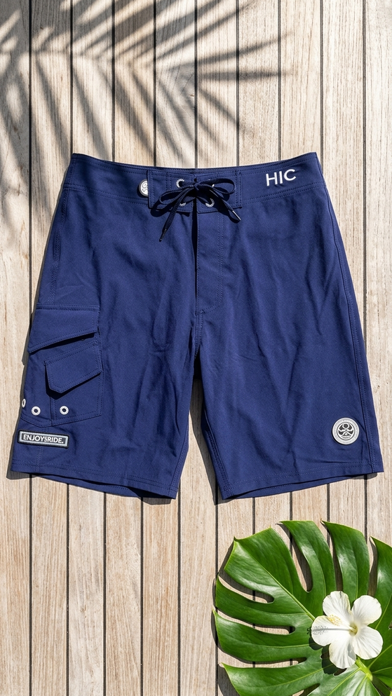 HIC Hawaiian Island Creations Men's Generals 20" 8-Way Stretch Boardshorts – Quick Dry, SPF 50, Surf Board Shorts