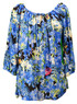 RJC Womens Hibiscus Butterfly Orchid Peasant Blouse