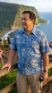 Go Barefoot Mens Outrigger Placket Reverse Shirt