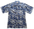 Go Barefoot Mens Island Palms Placket Reverse Shirt