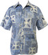 Go Barefoot Mens Square Tapa Placket Reverse Shirt
