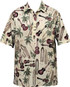 Go Barefoot Mens Palm Ukulele Pullover Reverse Cotton Shirt