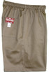 RJC Men's Elastic Waistband 3 Pockets Cotton Twill Solid Shorts