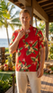 RJC Mens Bird of Paradise Display Rayon Shirt