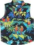 RJC Womens Jungle Parrot Sleeveless Button Down Shirt