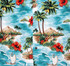 Red Hibiscus Island Women's Fitted Sleeveless Aloha Blouse - Regular Size