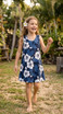 RJC Girl's White Hibiscus Fern Short Tank Hawaiian Dress