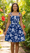 RJC Womens Classic Hibiscus Elastic Tube Top Sundress