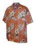 Pacific Legend Mens Plumeria Hibiscus Feather Fern Shirt