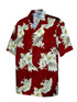 Pacific Legend Mens Plumeria Hibiscus Feather Fern Shirt