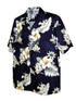 Pacific Legend Mens Plumeria Hibiscus Feather Fern Shirt