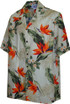 Pacific Legend Mens Bird of Paradise Plumeria Shirt