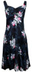 Two Palms Women's Midnight Orchid Empire Princess Flare Dress