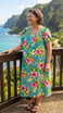 Pineapple Hibiscus Cotton Muu Muu Dress