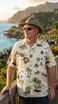 Pacific Legend Mens Hawaiian Island Archipelago Hibiscus Shirt