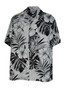 Pacific Legend Mens Pictorial Hibiscus Monstera Shirt