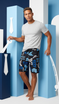 Hawaiian Island Creations (HIC) 19" Mahi Mahi Palms 8 Way Stretch Boardshorts