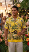 Pineapple Juice Mens Hawaiian Palm Shirt