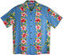 RJC Mens Pink White Hibiscus Plumeria Panel Rayon Shirt
