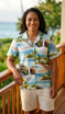 Paradise Island Surf Women's Hawaiian Aloha Rayon Shirt