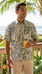 RJC Mens Hawaiian Symbols Reverse Shirt