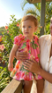 RJC Baby Girl's Plumeria Sunshine Puff Sleeve Hawaiian 2 Piece Dress Set