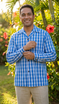 Men's Classic Hawaiian Paniolo Palaka Plaid Long Sleeve Shirt