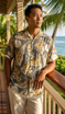 Tigers Faded Men's Classic Hawaiian Shirt (Big or Tall Size)