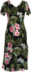 RJC Women's Pale Hibiscus Orchid Tea Length Cap Sleeve Hawaiian Dress