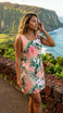 Hibiscus Heliconia Women's A-Line Hawaiian Short Tank Dress